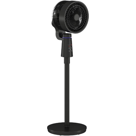 HOMCOM Pedestal Fan, Air Circulation Fan with Oscillating, Tilt, Black
