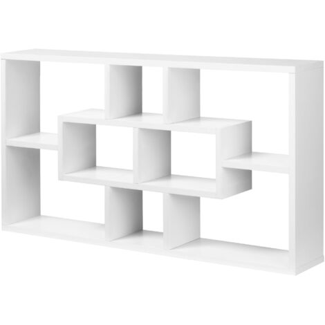HOMCOM  Pensile Libreria da Parete 8 Vani in 3 Diverse Dimensioni 85x14.5x47.5