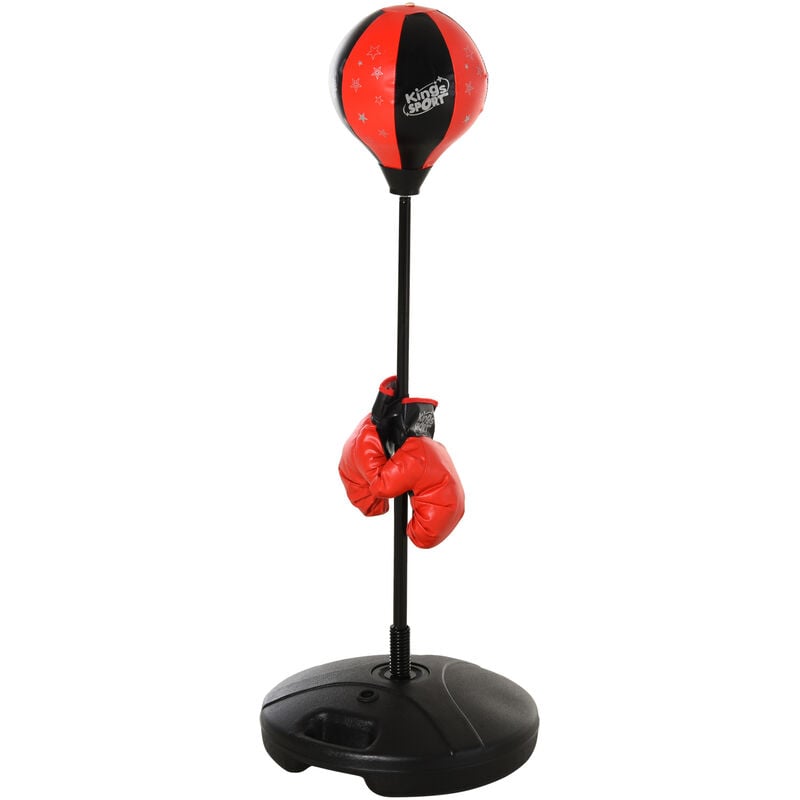 

Pera de Boxeo para Niños Regulable en Altura con Guantes 38x38x78-120cm - Black and red
