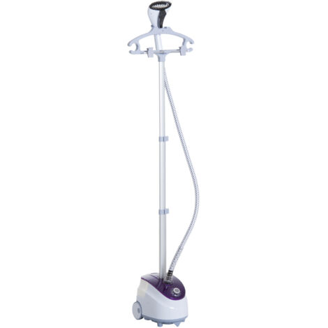 HOMCOM Plancha de Vapor con Depósito de 1.8L y Temperatura Ajustable a 11 Niveles tipo Centro de Planchado Vertical 1950W 21.5x30x150cm