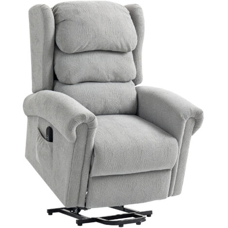 HOMCOM Power Lift Recliner Chair for Elderly with Remote Control, Grey