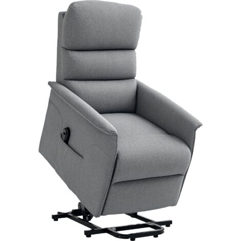 HOMCOM Power Lift Recliner Electric Reclining Chair with Remote Grey