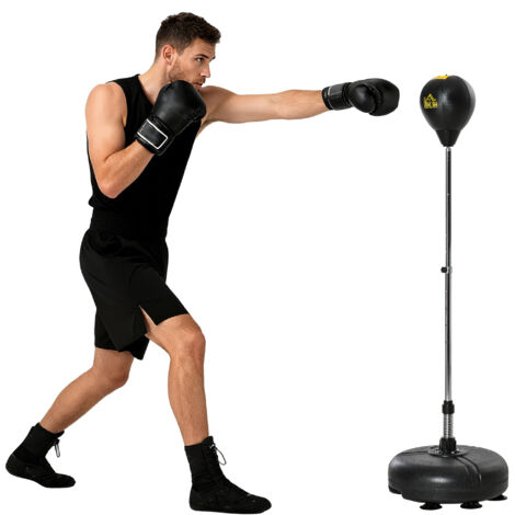 HOMCOM Punching Bag with Stand, Boxing Bag Set, Gold Tone