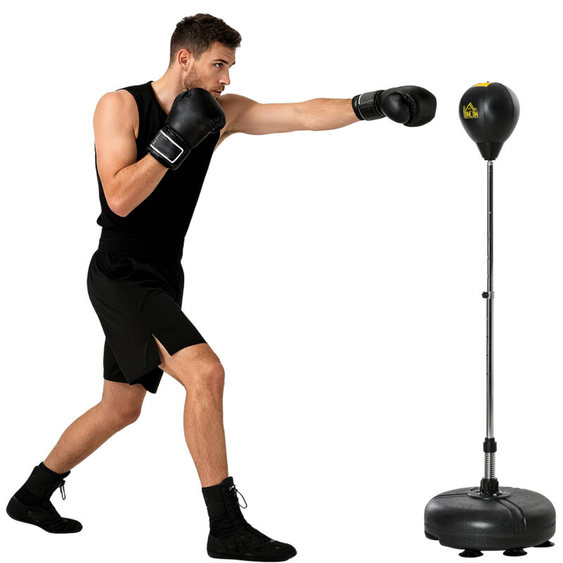 Punching Bag With Stand, Boxing Bag Set, Gold Tone - Homcom - Polyethylene