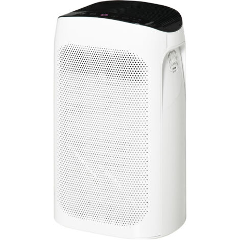 Purificatore d'aria con vero filtro Hepa con luce Uv-c, mini purificatore d' aria rimuove il 99,97% di polvere di allergeni di fumo (bianco)