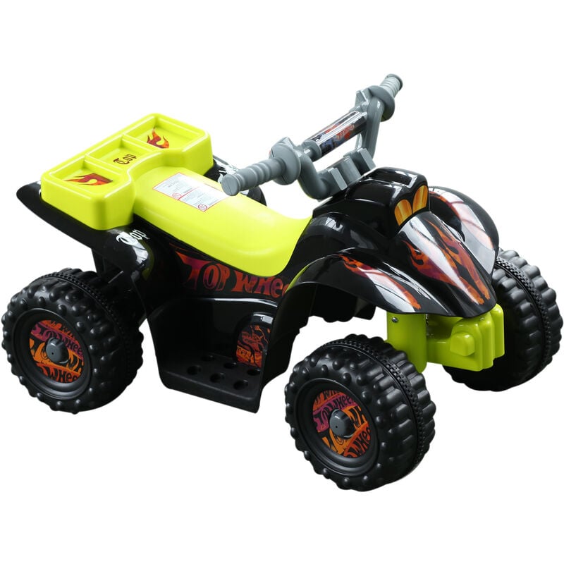 

Homcom - Quad Batería Infantil 66x43x43cm 6V 2,5 km/h Moto Eléctrica para Niños +18 Meses - Negro, Amarillo