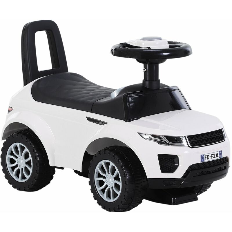 

Homcom - Quad Correpasillos Niño Coche sin Pedales para Bebé Juguete Andador Orador - blanco