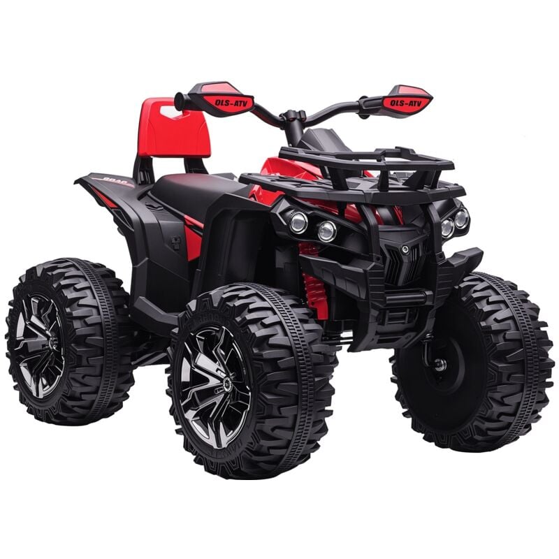 

Homcom - Quad Eléctrico 12V para Niños +3 Años con Faros Música Neumáticos de Suspensión Botones Avance y Retroceso Vehículo Eléctrico a Batería
