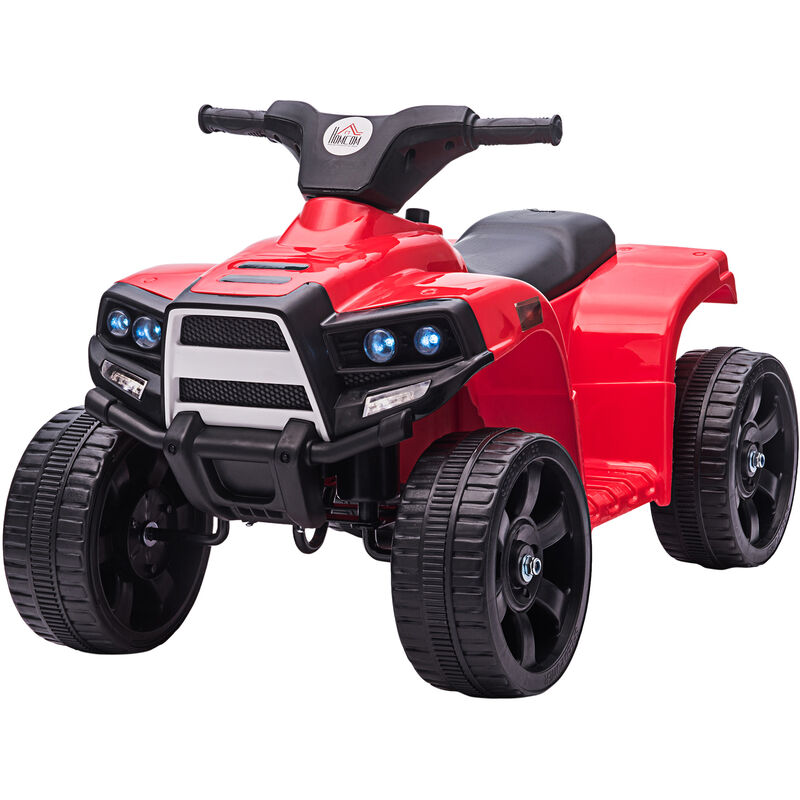 

Quad Eléctrico para Niños 6V Cuatrimoto a Batería Infantil 18-36 Meses con Faros Bocina Velocidad 0-3 km/h Avance y Retroceso 65x40x43 cm Rojo - Rojo
