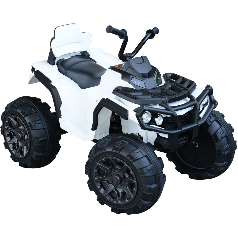 

Quad Eléctrico Niño Coche Eléctrico Cuatrimoto Niños de +3 Años Batería 12V Carga - Blanco