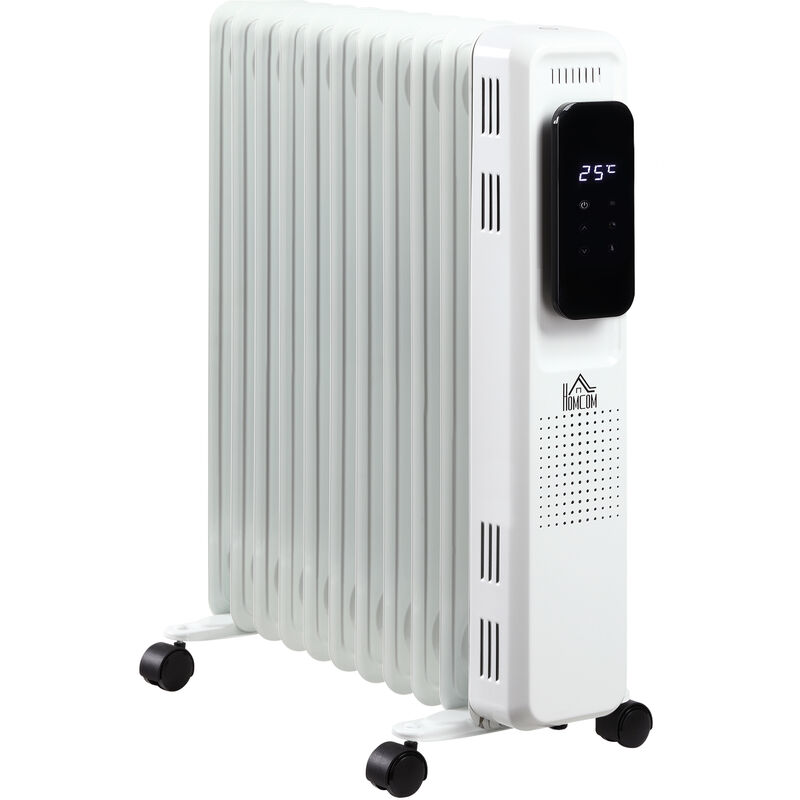 

Radiador de Aceite 2290-2720W 3 Niveles de Potencia con 11 Elementos Pantalla LED Control Táctil Temporizador 24H y Ruedas para 20 m² 50,5x24x63 cm