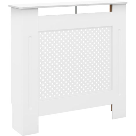 HOMCOM Radiator Cover Heating Cabinet Solid MDF Small Sized White Modern Home