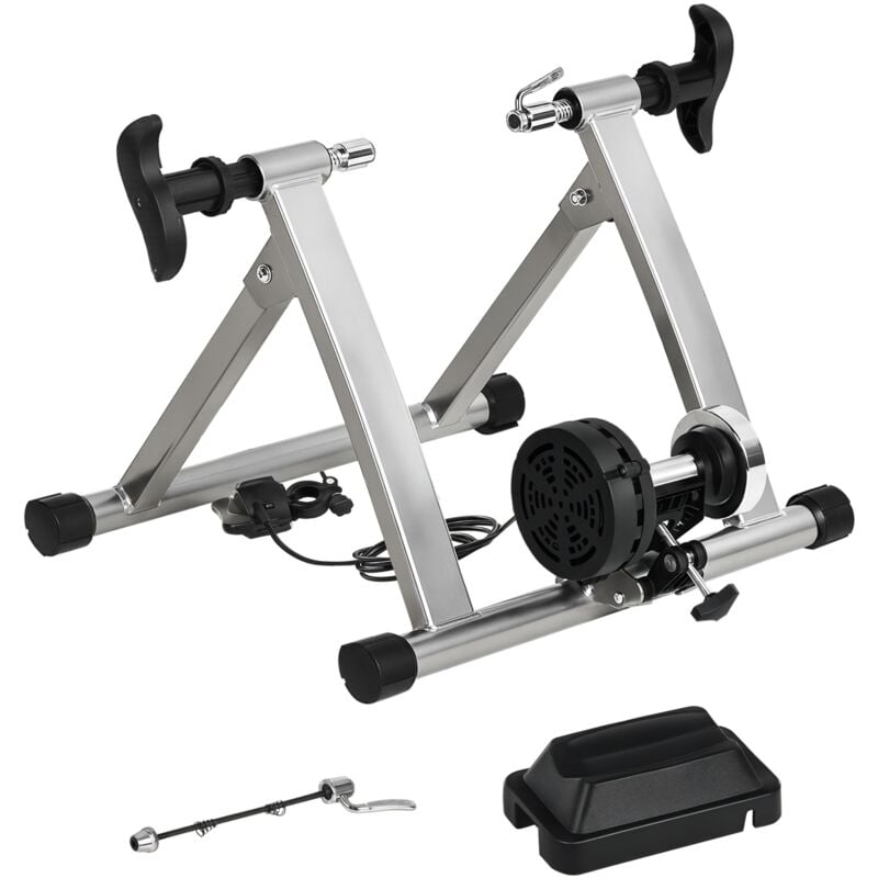 

Rodillo de Bicicleta Entrenamiento Plegable con Resistencia Magnética Ajustable de 5 Niveles para Ruedas de 700C o 26-28 Pulgadas 54,5x47,2x39,1 cm