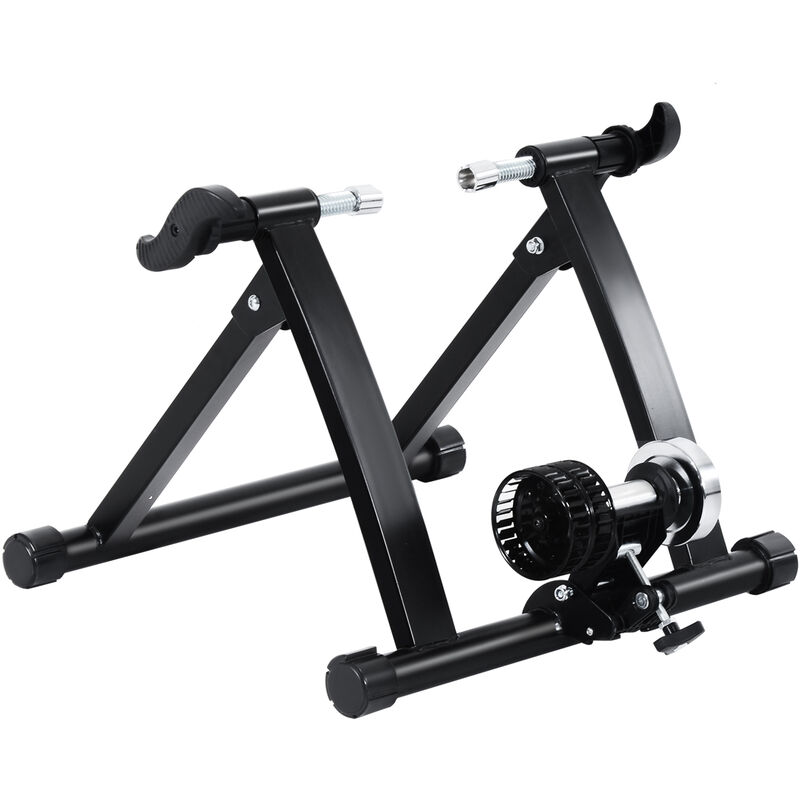 

Rodillo de Bicicleta Entrenamiento Plegable con Resistencia Magnética para Ruedas de 650C/700C o 26-28 Pulgadas Carga 135 kg 54,5x47,2x39,1 cm - Negro