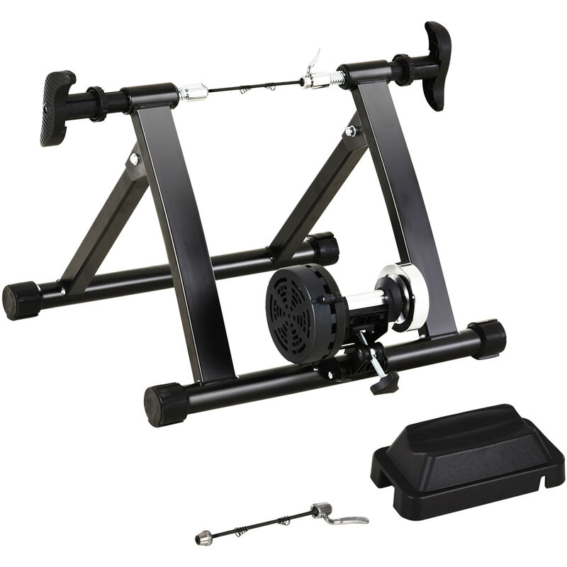 

Rodillo de Bicicleta Entrenamiento Plegable con Resistencia Magnética Ajustable de 5 Niveles para Ruedas de 700C o 26-28 Pulgadas 54,5x47,2x39,1 cm