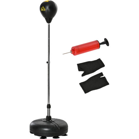 Saco De Boxeo De Pie SPORTNOW - Punching Ball Ajustable En Altura (147-165 Cm), Base Rellenable Con Agua/arena, Ideal Para Entrenamiento En Casa
