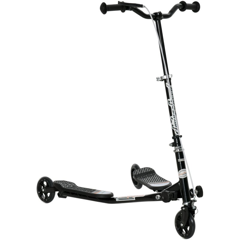 

Scooter de Oscilación de Reductor Patinete Scooter de 3 Ruedas Plegable - Negro