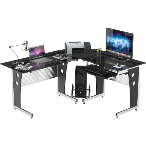 Scrivania ad angolo per ufficio con scaffale, Made in Italy, Tavolo da  computer, Scrittoio per lavoro porta PC, cm 160x60h78, colore Grigio Cenere  - Dmora - Idee regalo