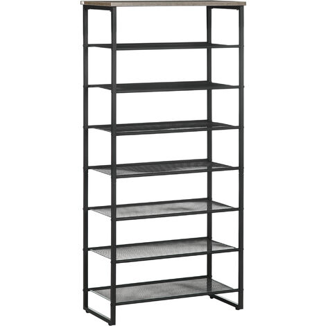 HOMCOM Shoe Rack, 8-tier Shoe Storage Shelf for 21-24 Pair Shoes for Entryway