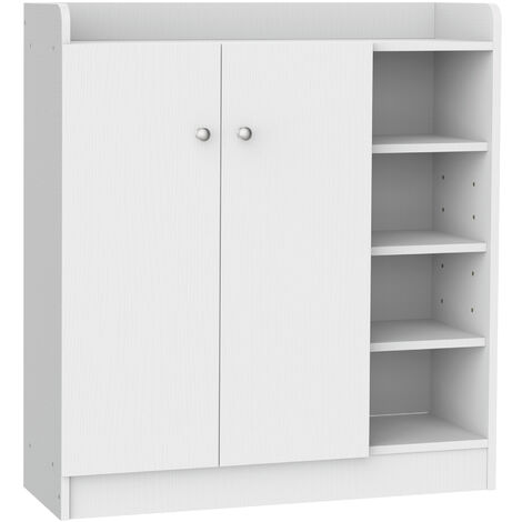 main image of "HOMCOM Shoe Storage Cabinet Footwear Rack Stand Organiser Hallway Adjustable - White"
