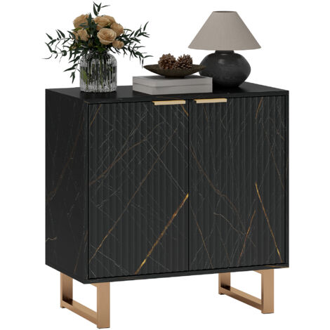 HOMCOM Sideboard, Buffet Cabinet with 2 Doors and Adjustable Shelves, Black