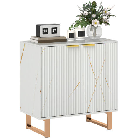 HOMCOM Sideboard, Buffet Cabinet with 2 Doors and Adjustable Shelves, White