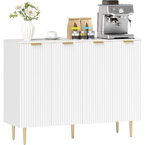 HOMCOM Sideboard Buffet Cabinet with Adjustable Shelves, White