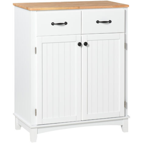 HOMCOM Simple Kitchen Cupboard Storage Cabinet w/ Drawer Living & Dining Room