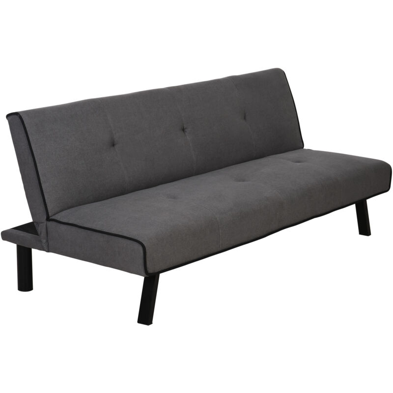 

Sofá Cama de 3 Plazas Diseño 2 en 1 con Patas Elevadas Acolchado 170x76x72,5 cm Gris - gris