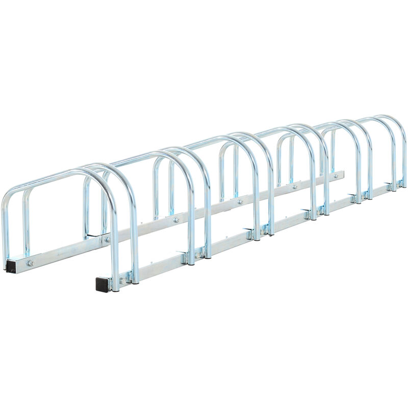 

Homcom - Soporte de Bicis Aparcamiento Pared o Suelo para 3/5/6 Bicicletas Acero