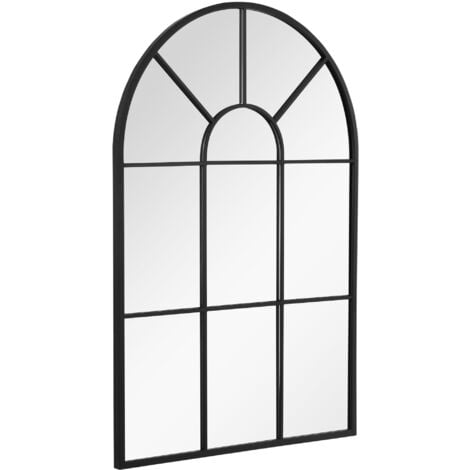 HOMCOM Specchio a Muro 91x60 cm per Camera da Letto e Soggiorno Nero