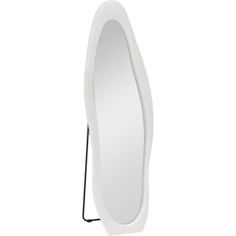Homcom Specchio Da Terra E Parete Cornice Ondulata In Velluto 160x5...