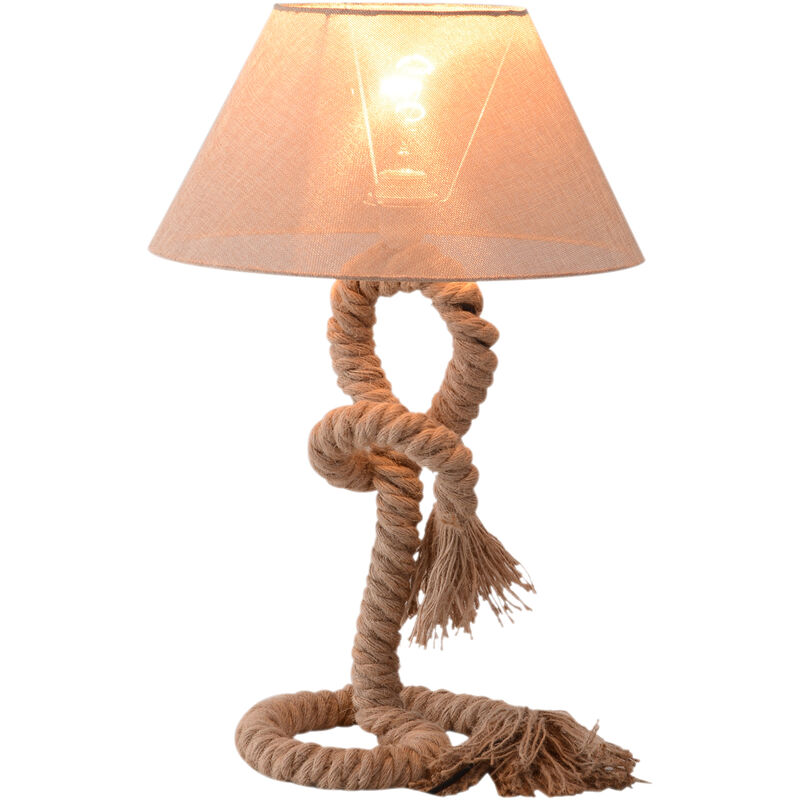 Table Lamp Indispensable Nautical Twisted Rope E27 Base Bedside Light - Homcom