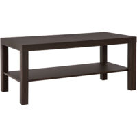 Homcom Tavolino Basso in Legno da Soggiorno, Noce, 90x45x40.5cm