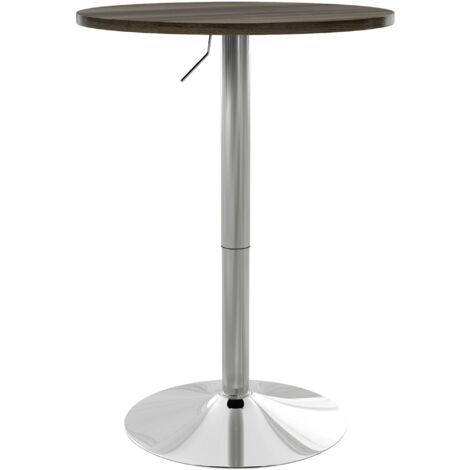 HOMCOM Tavolo Alto con Altezza Regolabile, Piano Girevole a 360° e Base Acciaio