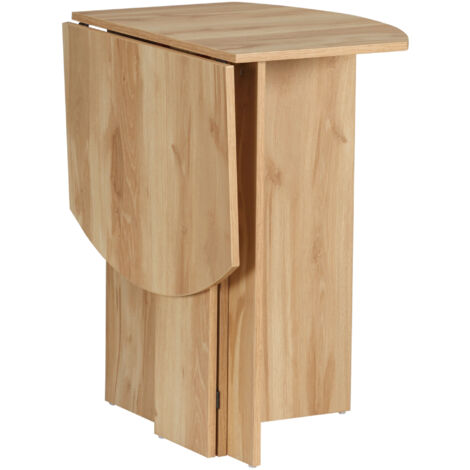 HOMCOM Tavolo da Cucina e Soggiorno Pieghevole Salvaspazio 90x60x74cm Quercia