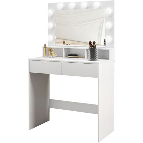 Tavolo da trucco COSTWAY con illuminazione, tavolo da