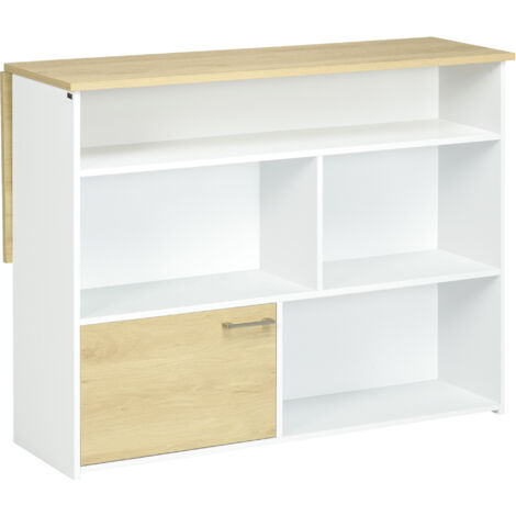 HOMCOM Tavolo Multiuso da Soggiorno e Cucina in MDF con Design a Ribalta