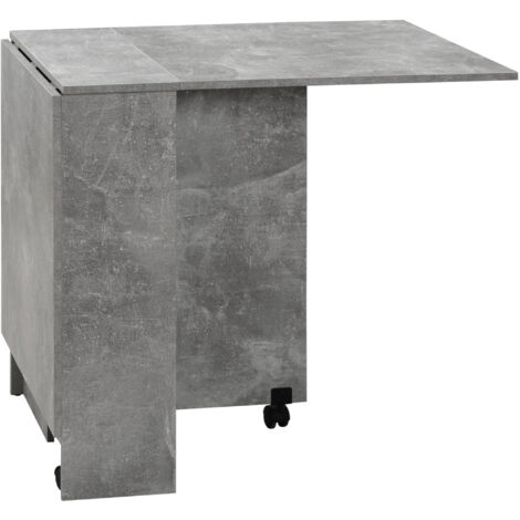 Tavolo Pieghevole Salvaspazio per 4 Persone 70x83x75 cm con 4 Ruote Grigio