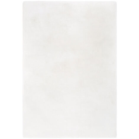 Homcom Teppich weich Hochflor Weiß 60 x 120 x 3,5 cm - weiß
