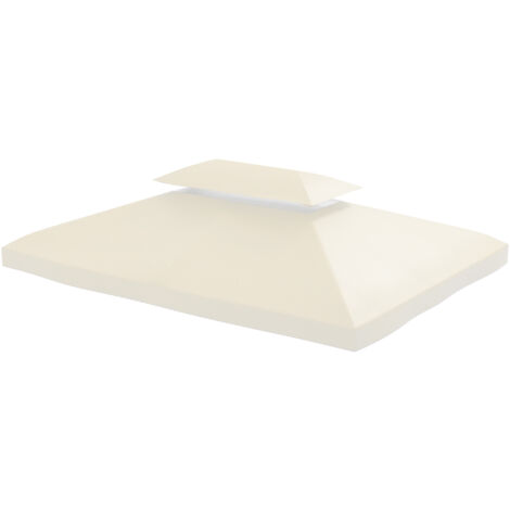 Homcom – Toile de toit de rechange pour tonnelle 3x4m – Polyester 180g/m² – Résistante aux UV – Lavable – Crème