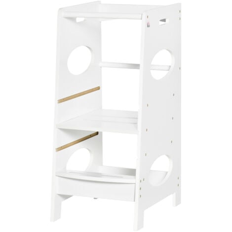 HOMCOM Torre Montessoriana Tower per Bambini in MDF Altezza Regolabile
