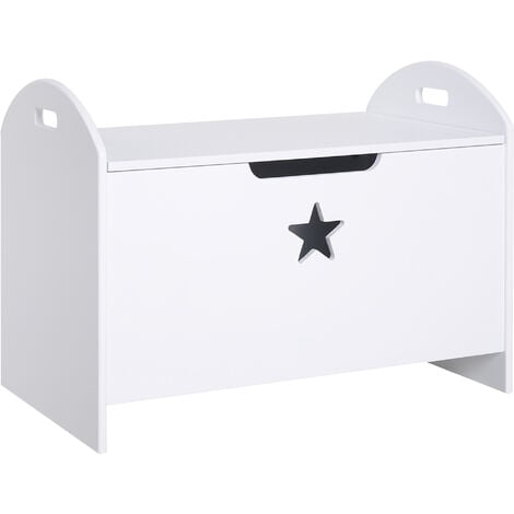 argos white wooden toy box