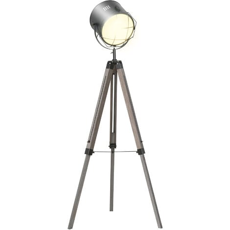 HOMCOM Tripod Floor Lamp Height Adjustable E27 Base for Living Room Bedroom