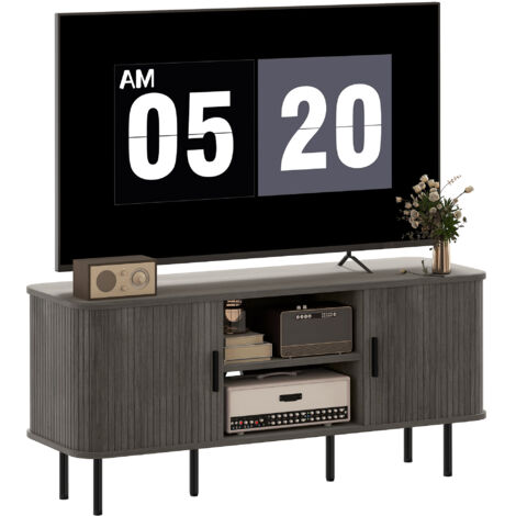 HOMCOM TV Unit for Living Room, TV Stand, Grey