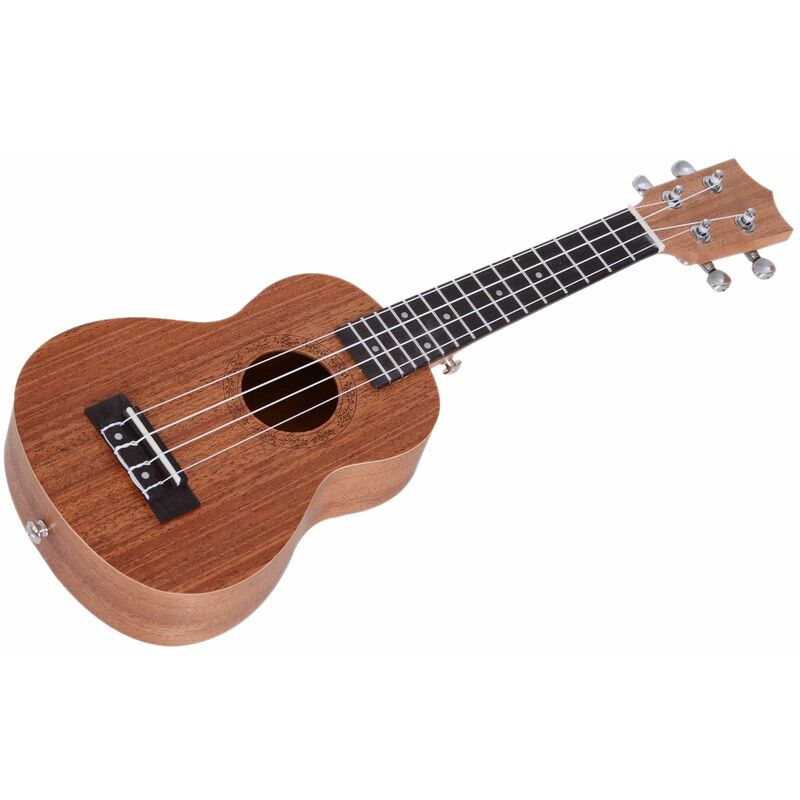 

Homcom - Ukelele 21 Pulgada Ukelele Soprano para Principiantes Cuerda Nylon Hecho a Mano - Marrón