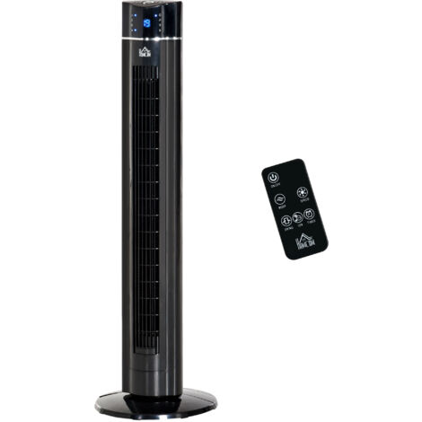 HOMCOM Ventilatore da Terra 60W in ABS con 3 Velocità e 3 Modalità Nero