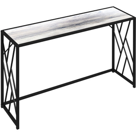 HOMCOM Vintage Sofa Table, Metal Frame Console Table for Hallway Living Room