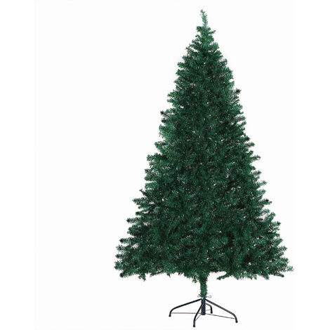 HOMCOM® Weihnachtsbaum Tannenbaum Christbaum 1000 Äste Fichten PVC Grün ∅102 x H180 cm