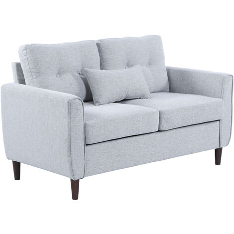main image of "HOMCOM Wide 2-Seater Sofa Tufted Loveseat w/ Seat Back Cushion Home Comfort Grey"